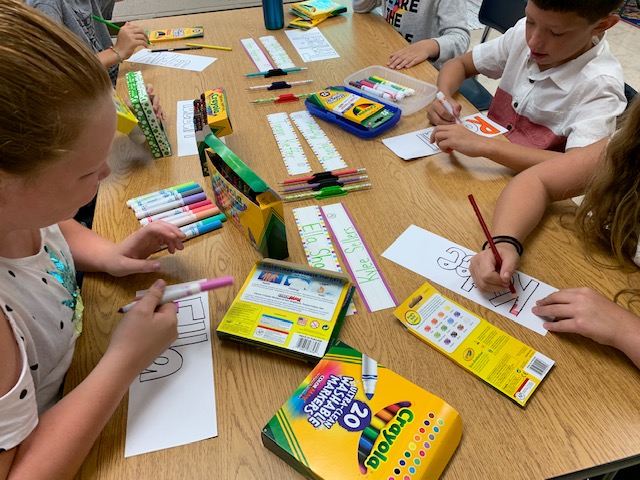 Kids first thing in the morning on the first day! Kids first thing in the morning on the first day!